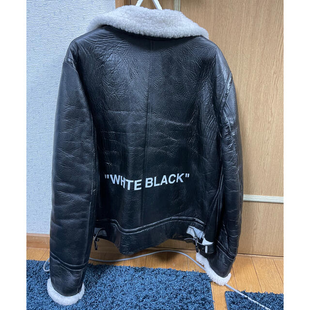 OFF-WHITE ムートンジャケット　B3 オフホワイト ボンバージャケット