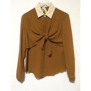 カルヴェン(CARVEN)のCARVEN フロントリボン シルクブラウス(シャツ/ブラウス(長袖/七分))