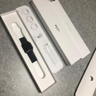 アップルウォッチ(Apple Watch)のApple Watch Series 3(GPSモデル)38mmスペースグレイ(腕時計(デジタル))