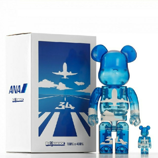 MEDICOM TOY(メディコムトイ)のBE@RBRICK for ANA ANAブルースカイ 100％ & 400％ エンタメ/ホビーのフィギュア(その他)の商品写真