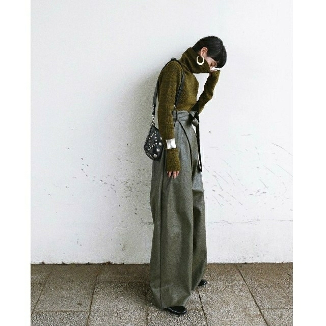 STUDIOUS(ステュディオス)の【新品】CLANE クラネ / WIDE TUCK LEATHER PANTS レディースのパンツ(その他)の商品写真