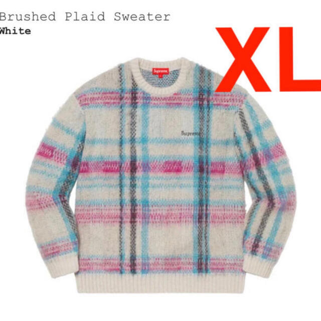 supreme Brushed Plaid Sweater ニット　キムタクトップス