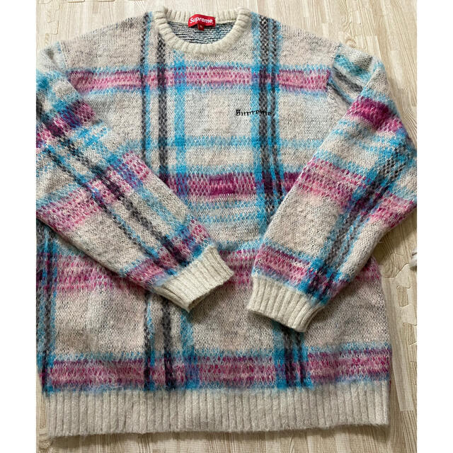 supreme Brushed Plaid Sweater ニット　キムタク