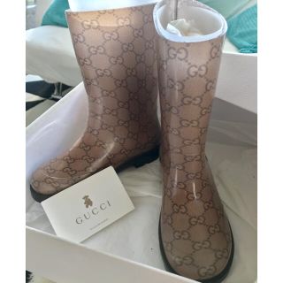 グッチ(Gucci)のGUCCI美品レインブーツ(長靴/レインシューズ)