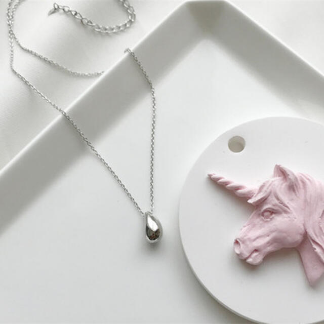 Simple silver drop necklace s925 レディースのアクセサリー(ネックレス)の商品写真