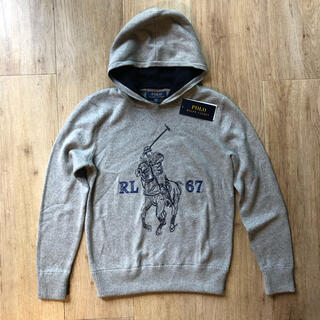 ラルフローレン(Ralph Lauren)のラルフローレン　キッズ　パーカー　セーター　ニット　グレー　130(ニット)