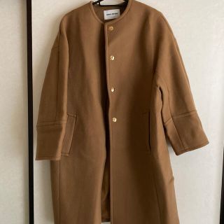 ユナイテッドアローズ(UNITED ARROWS)の美品　エメルリファインズ　ノーカラーコート(ロングコート)