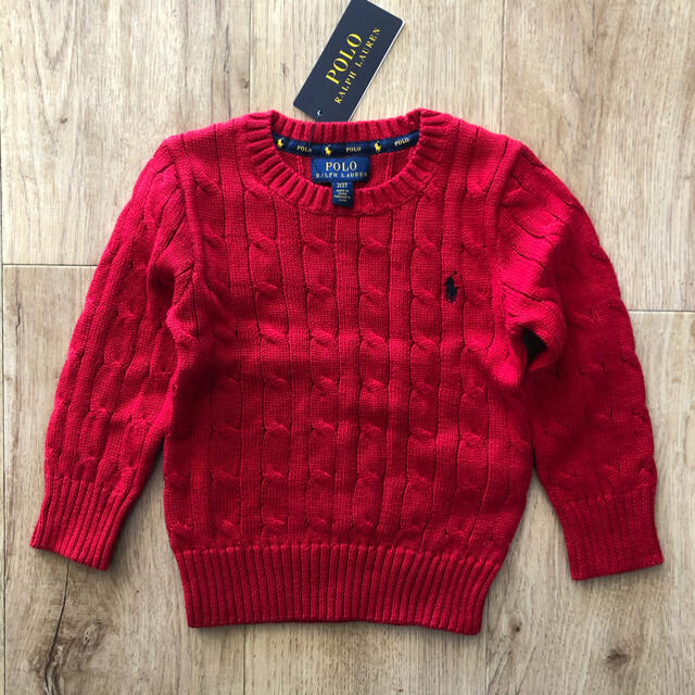 Ralph Lauren(ラルフローレン)のラルフローレン　キッズ　セーター　ニット　赤　100  キッズ/ベビー/マタニティのキッズ服男の子用(90cm~)(ニット)の商品写真