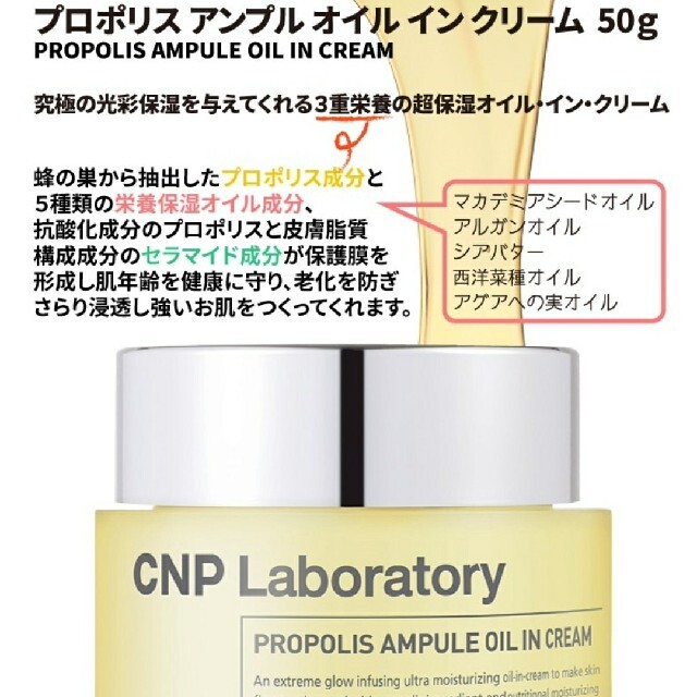 CNP(チャアンドパク)のチャンアンドパク CNP プロポリス アンプル オイルイン クリーム☆韓国コスメ コスメ/美容のスキンケア/基礎化粧品(フェイスクリーム)の商品写真