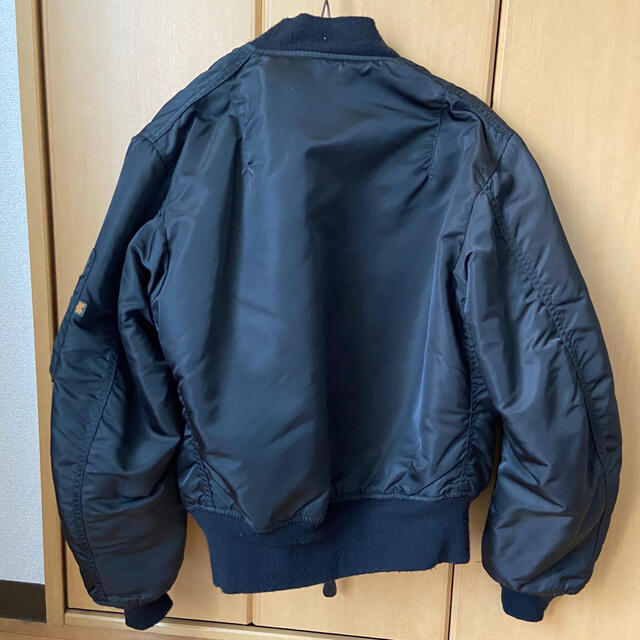 ALPHA INDUSTRIES(アルファインダストリーズ)のALPHA MA-1 Sサイズ　黒　中古　アルファ　フライトジャケット美品 メンズのジャケット/アウター(フライトジャケット)の商品写真