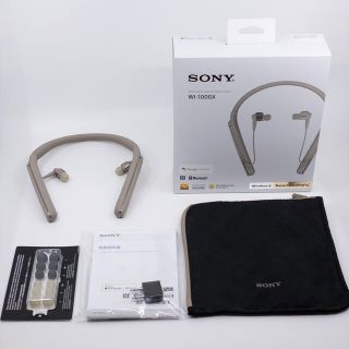 ソニー(SONY)の【極美品】SONY WI-1000X ワイヤレス ヘッドホン イヤホン(ヘッドフォン/イヤフォン)