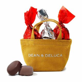 ディーンアンドデルーカ(DEAN & DELUCA)のDEAN & DELUCA☆ホリデーミニトートバッグ2020＊キャラメルイエロー(菓子/デザート)