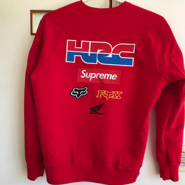 最終値下げ　Supreme Honda Fox Racing Crewneckメンズ