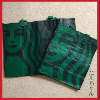 スターバックスコーヒー(Starbucks Coffee)の【海外限定】スタバエコバッグ　M・Lサイズセット(エコバッグ)