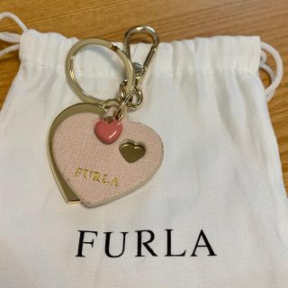 フルラ(Furla)の★中古品★FURLA ハートキーホルダー（ピンク）(キーホルダー)