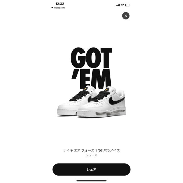 競売 NIKE 27,5 パラノイズ Force1 Air 【新品未使用!】NIKE