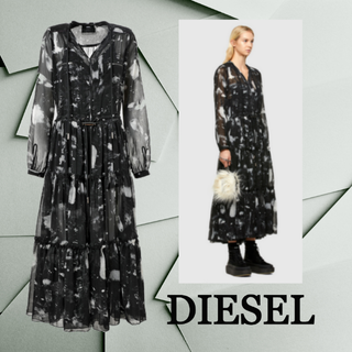 ディーゼル(DIESEL)のSALE☆【DIESEL】ブリーチ柄　マキシロングワンピース(ロングワンピース/マキシワンピース)