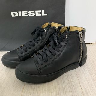 ディーゼル(DIESEL)のDIESEL ディーゼル スニーカー レザー 黒(スニーカー)