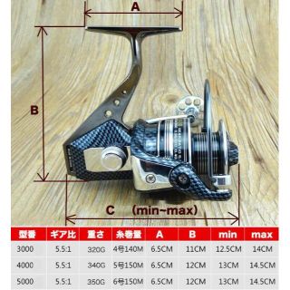 YU120 スピニングリール 釣りリール リール 軽量 AFS-5000