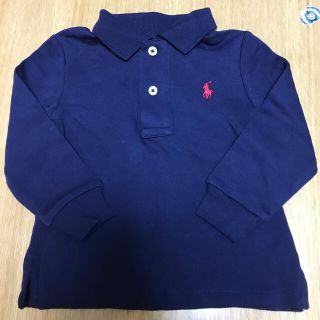 ラルフローレン(Ralph Lauren)の【こう様専用】ラルフローレン ロング襟付シャツ 紺色 12M 80㎝(シャツ/カットソー)