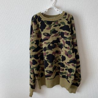 アベイシングエイプ(A BATHING APE)の【A BATHING APE】迷彩柄ニット　大判ニット(ニット/セーター)