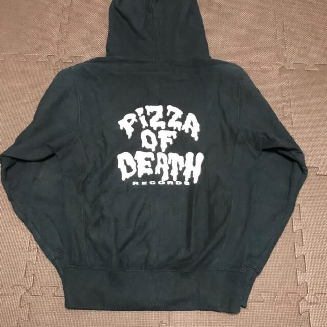 PIZZA OF DEATH ピザオブデス　フード　パーカー　黒　Mサイズ