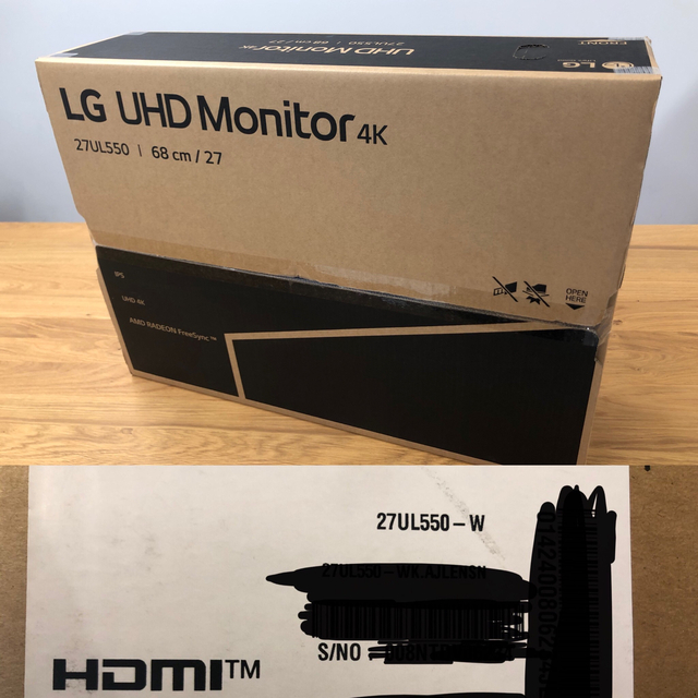 27型HDR対応4Kモニター LGエレクトロニクス 27UL550-W