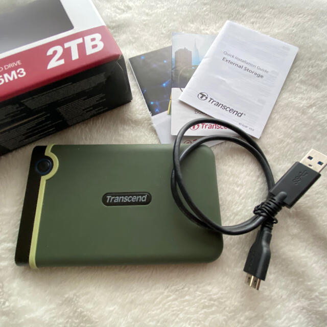 Transcend(トランセンド)のTranscend ポータブルHDD 2TB ハードディスク 箱無し スマホ/家電/カメラのPC/タブレット(PC周辺機器)の商品写真