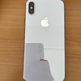 アイフォーン(iPhone)の美品　iPhone X 本体 64GB シルバー(スマートフォン本体)