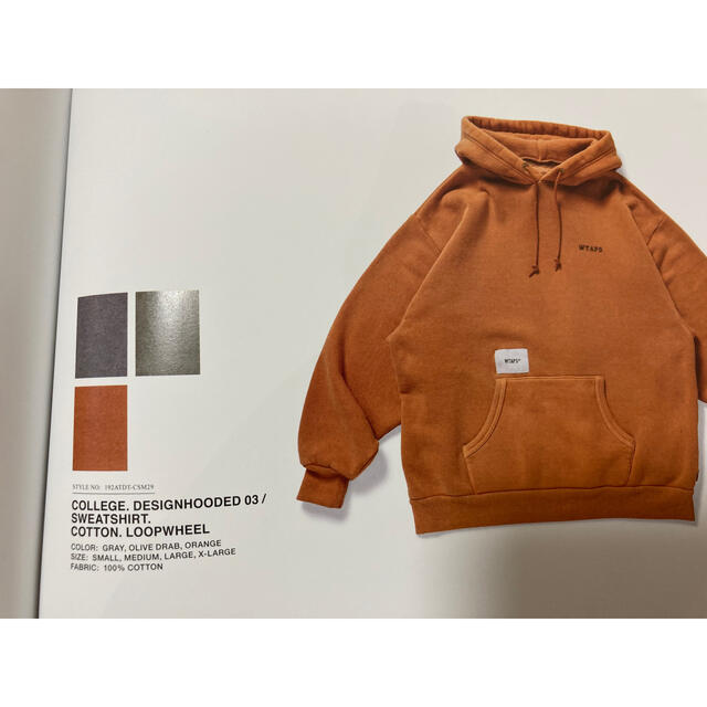 Wtaps college design hooded 03 orange M