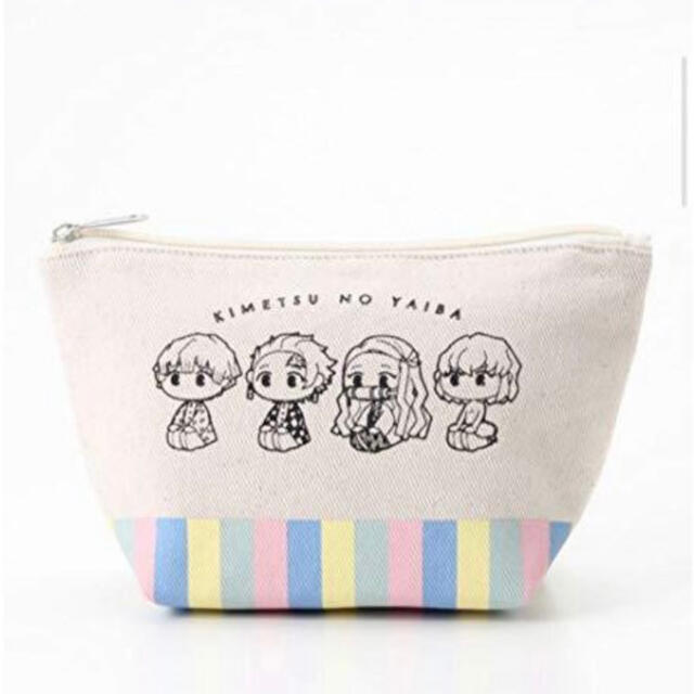 HONEYS(ハニーズ)の【オンライン完売品】鬼滅の刃 プリントポーチ　たんじろう＆ねずこ＆善逸＆いのすけ エンタメ/ホビーのおもちゃ/ぬいぐるみ(キャラクターグッズ)の商品写真