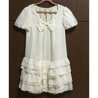 レッセパッセ(LAISSE PASSE)の美品　レッセパッセ　ドットワンピース(ミニワンピース)