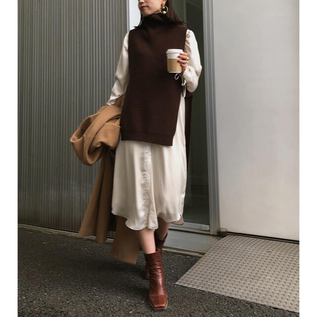 【ameri vintage】VEST LAYERED SHIRT DRESS