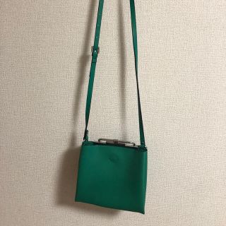 ザラ(ZARA)のZARA   グリーン　ショルダー 2way バッグ(ショルダーバッグ)