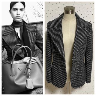 プラダ(PRADA)のmuki様専用 本物 美品 プラダ 水玉 ドット柄 テーラード ジャケット(テーラードジャケット)