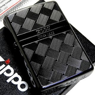 ジッポー(ZIPPO)の(送料込み)ZIPPO◇両面◇アーガイルメッシュ◇ブラック◇新品◇ジッポ(タバコグッズ)