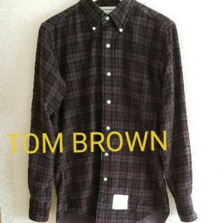 トムブラウン(THOM BROWNE)のTOM BROWNEトムブラウン コットンシャツsize2 ブラック(シャツ)