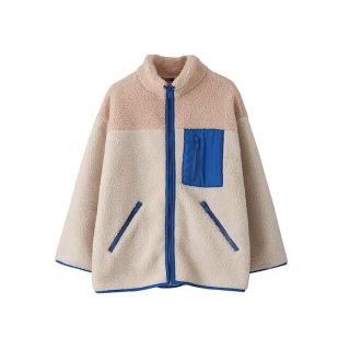 ザラ(ZARA)の🍁秋冬新作☃️2946◆2color 配色  ボア ブルゾン(ブルゾン)