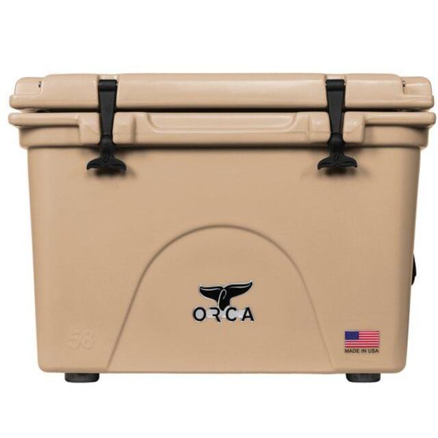 新品・未使用 オルカ ORCA クーラーボックス タン 55L(58qt）タンサイズ外側