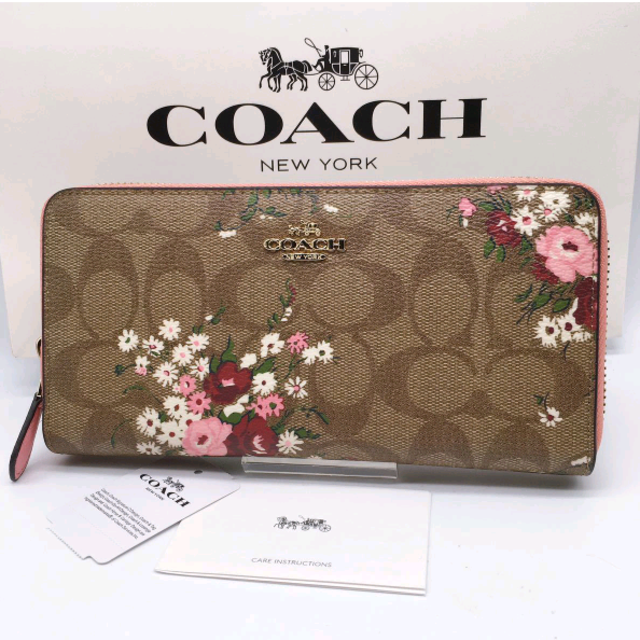 COACH(コーチ)のcoach財布　Ｆ29931　長財布　花柄　ピンク色　女性用　高級感　おしゃれ レディースのファッション小物(財布)の商品写真