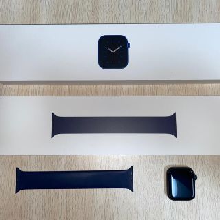 アップルウォッチ(Apple Watch)のApple watch series6(青)40mm+ソロループバンド(紺)(腕時計(デジタル))