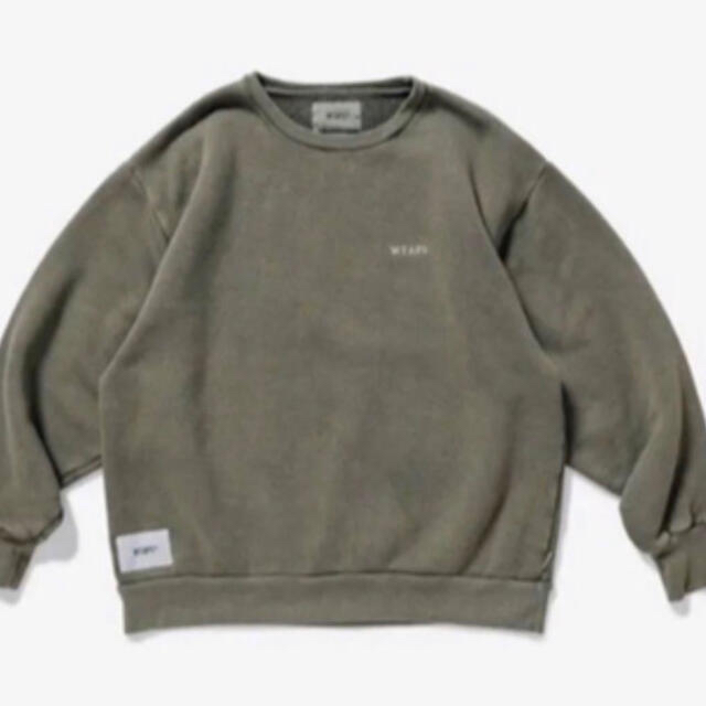 WTAPS19aw COLLEGE. DESIGN CREW NECK オリーブ