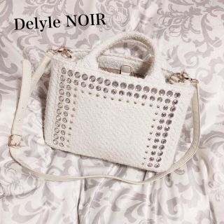 デイライルノアール(Delyle NOIR)のDelyle ツイードビジューバッグ(ハンドバッグ)