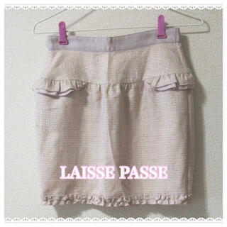 レッセパッセ(LAISSE PASSE)の量産型 LAISSE PASSE タイトスカート フリル ピンク(ミニスカート)