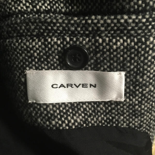 CARVEN(カルヴェン)のカルヴェン CARVENチェスターコート15AW灰サイズ44定価128,700円 メンズのジャケット/アウター(チェスターコート)の商品写真