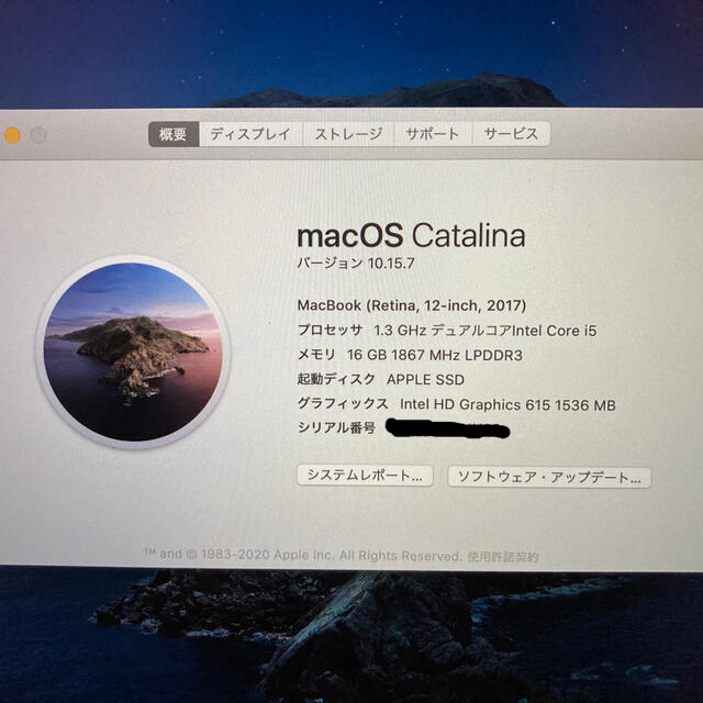 MacBook 2017 12インチ i5 16GB 256GB 2
