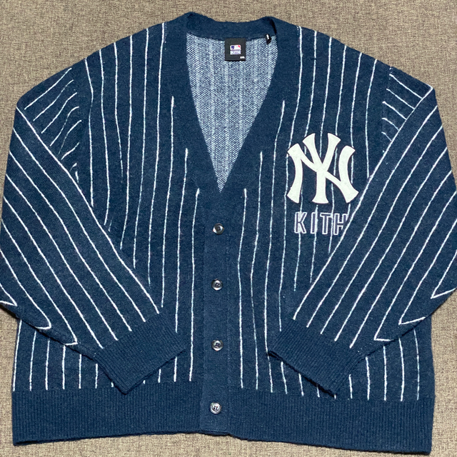 KITH New York Yankees Cardigan Navy/XXL メンズのトップス(カーディガン)の商品写真