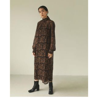 トゥデイフル(TODAYFUL)のTodayful Georgette Leaf Dress ワンピース(ロングワンピース/マキシワンピース)