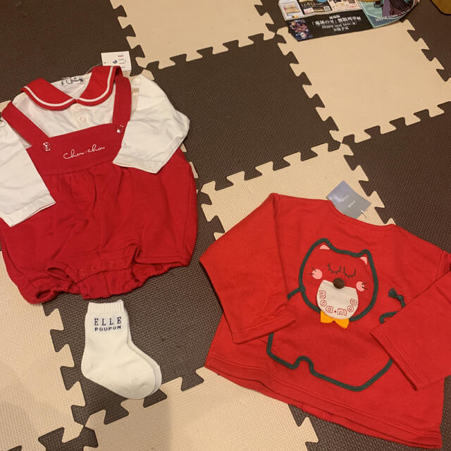 エル moamoa ロンパース カーディガン chou chou 90 ELLE 90 ロンパース