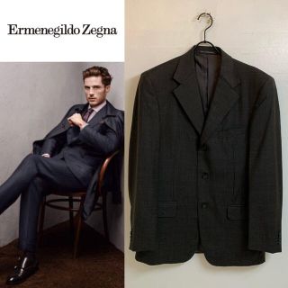 エルメネジルドゼニア(Ermenegildo Zegna)のErmenegildo Zegna スイス製 チェック柄 テーラードジャケット(テーラードジャケット)